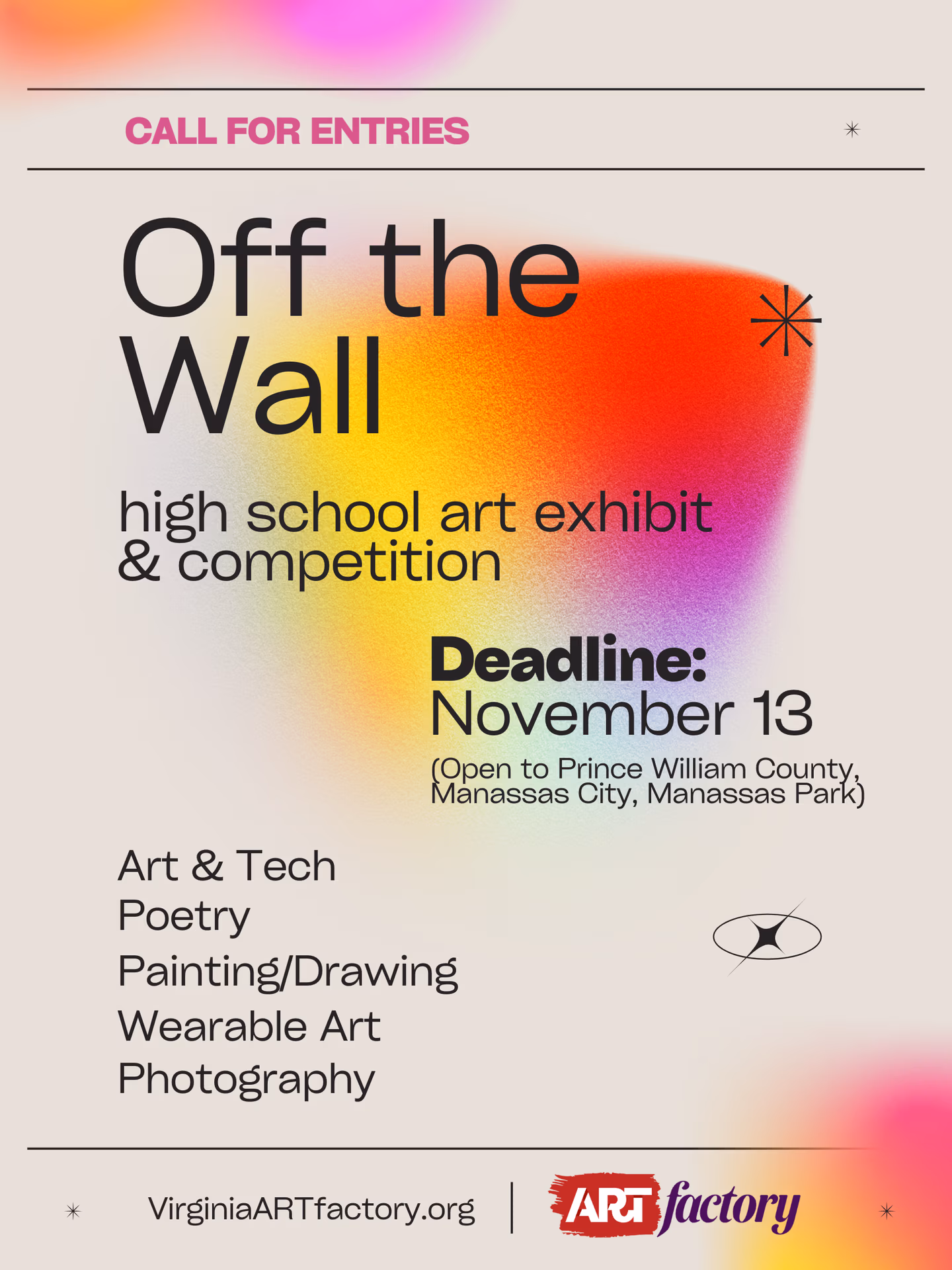 Colorful Gradient Minimalist Art Exhibition Poster