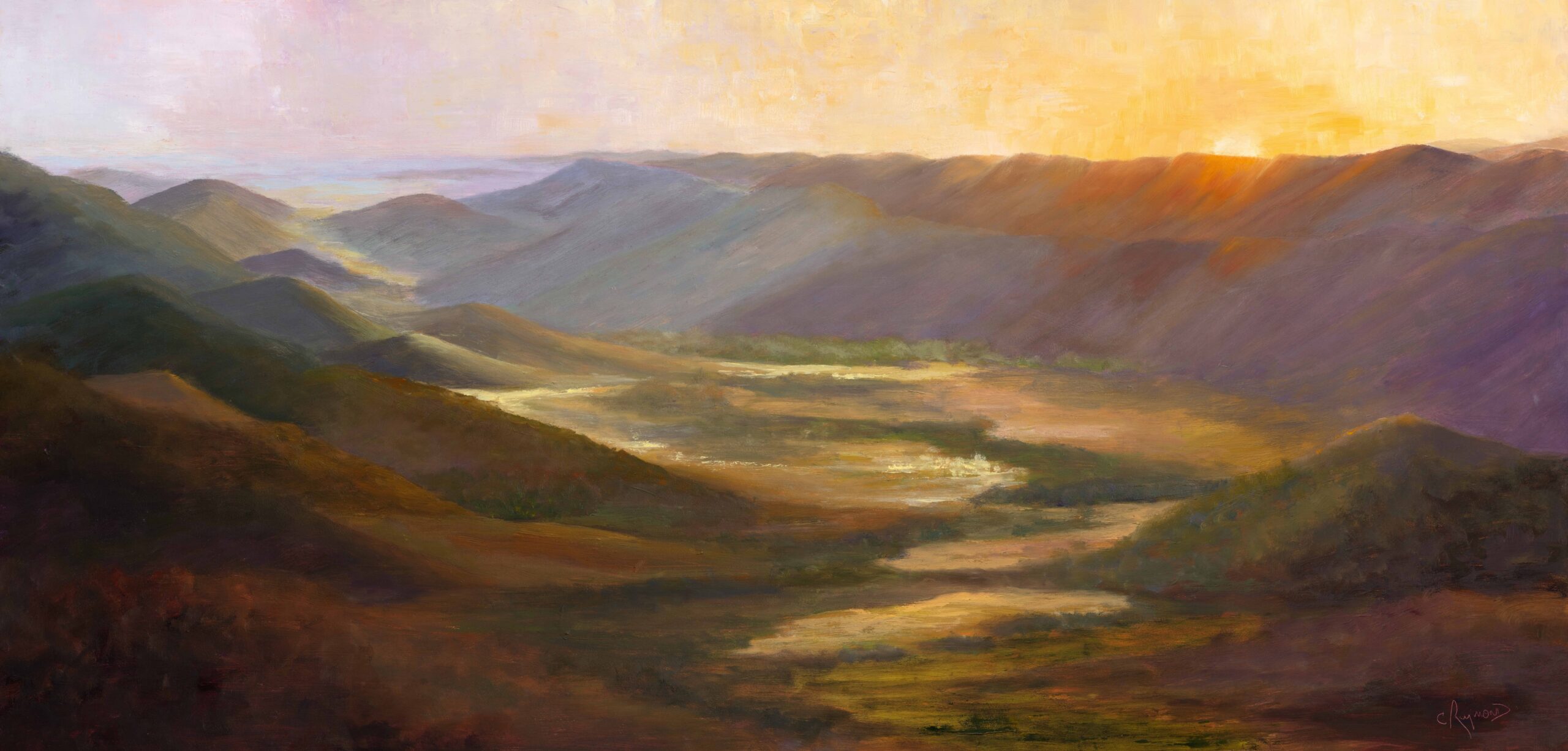 CRaymond_Great Valley Sunset_18x36_oil